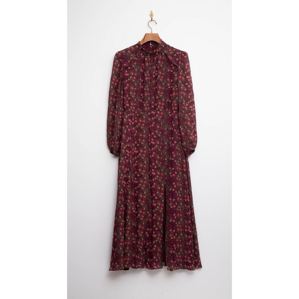 Saloni Akina Wine Jacqui-B Dress Size Us 14 View 3